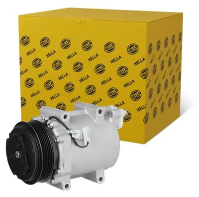 Image de Compresseur de climatisation 12 V, Ø 119 mm, HELLA Thermo-Expertise, compatible notamment avec la VOLVO V70