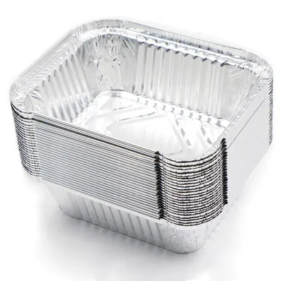 Imagen del producto de Bandejas de aluminio para barbacoa - 25 unidades - 15 x 12 x 5 cm - 400 ml