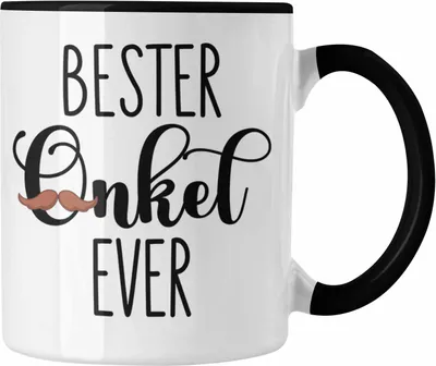 Produktbild von Trendation - Bester Onkel Ever Tasse Geschenk Geburtstag Weihnachten Lustig Geschenkideen von Nichte (Schwarz)