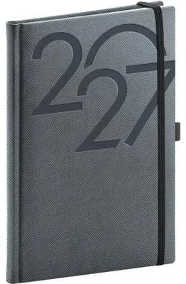 Obrázok produktu pre NOTIQUE Týždenný diář Ajax 2027, čierna farba, 15 x 21 cm