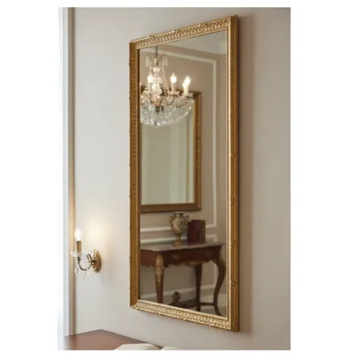 Image de MO.WA miroir mural, miroir baroque classique 35x75 cm, cadre doré, cadre en bois, vertical, horizontal, pour entrée, salle de bain, chambre, miroir d'entrée