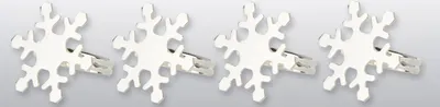 Produktbild von Serviettenring-Garnitur 4-tlg. Schneeflocke versilbert 5,0 x 5,0cm  D 3,5cm