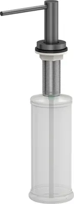Produktbild von QUADRON Seifenspender JUDY SteelQ Einbau Küche, Spülmittelspender Küche, Farbe: Graphit, Seifenspender für Spülbecken mit 500ML Flasche