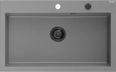 Immagine prodotto di Mexen Elix lavello da cucina in granito con 1 vasca 800 x 500 mm, grigio, sifone nero - 6527801005-71-B