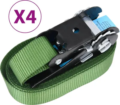 Produktbild von vidaXL Ratschen-Spanngurte 4 Stk. 800 daN 6 m Grün