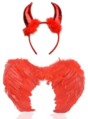 Obrázok produktu pre Sada kostýmov na Halloween s diablíckou čelenkou a krídlami