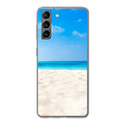 Produktbild von MuchoWow® Handyhülle Schutzhülle Hülle für Samsung Galaxy S21 Strand - Meer - Sand Silikon Softcase Handy Hülle - Softcase