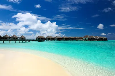 Produktbild von Muralo Fototapete Strand 460 (B) x 300 (H) cm Vlies Tapete Wandtapete Ozean Himmel Steg Wohnzimmer Schlafzimmer moderne Wandbilder XXL Natur Panorama Wasser Wand Dekoration