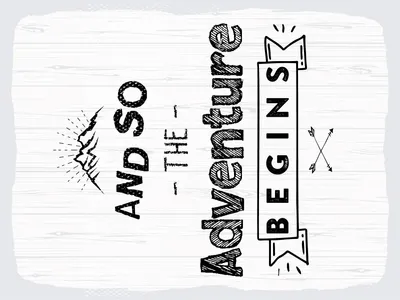Produktbild von vianmo Blechschild 40x30 cm And so the adventure begins Berge
