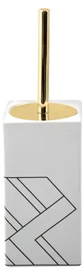 Produktbild von WC Bürste aus Keramik in Weiß und Gold