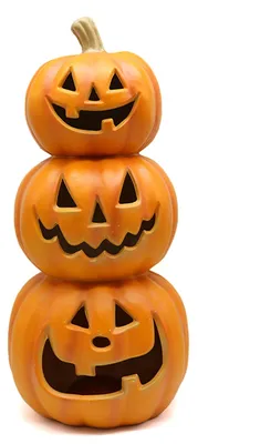 Produktbild von Großer Halloween Kürbis Turm mit LED Licht 50cm
