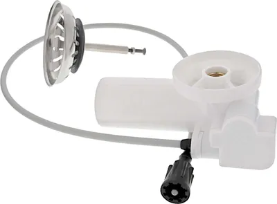 Produktbild von BLANCO Nachrüstset steckbar mit Bowdenzug Standard Sieb (ohne Zugknopf) AL / Excenterbedienung / Drehexcenter