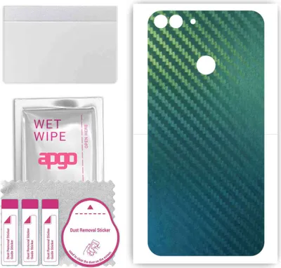 Produktbild von apgo Rückseite Schutzfolie, Skin, kompatibel mit Huawei P smart, Hinten Displayschutzfolie aus Vinylfolie, kratzfest, einfache Montage - Kohlenstoff-Chamäleon CAKA1