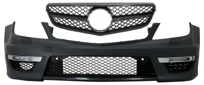 Produktbild von Stoßstange für Mercedes C W204 12+ C63 Facelift Kühlergrill Sport Look Schwarz.