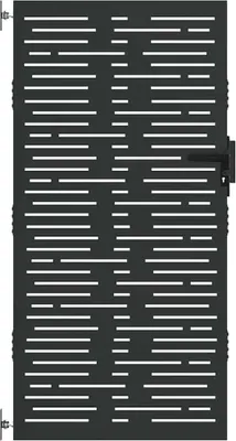 Obrázok produktu pre vidaXL Záhradná brána čierna 85 x 200 cm Práškovo lakovaná oceľ