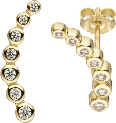 Produktbild von JOBO Ohrstecker 333 Gold Gelbgold mit Zirkonia Ohrringe Goldohrringe