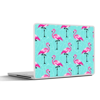 Produktbild von MuchoWow® Laptop Aufkleber Sticker Cover Flamingo - Rosa - Muster 40x30 cm - Laptop Dekoration - Selbstklebend