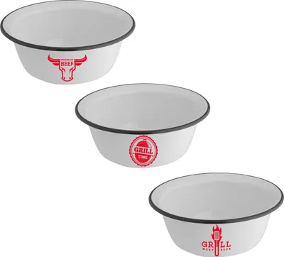 Produktbild von Schüssel BBQ, Emaille, Ø ca. 16 cm 3 Stück im Set