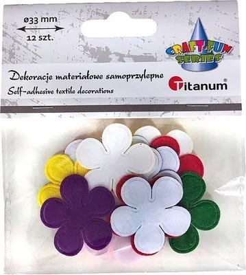 Produktbild von Dekoracje samoprzylepne kwiatki mix 12szt