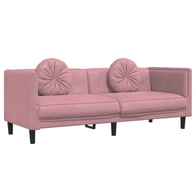 Obrázok produktu pre VidaXL 372645, Ružová, 3 sedadlo/sedadiel, Polyester, Polywood, Drevo, 1935 mm, 770 mm, 700 mm