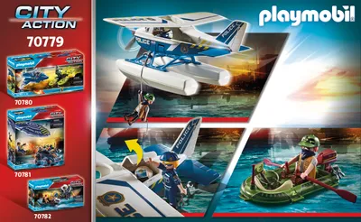 Immagine prodotto di PLAYMOBIL City Action 70779 Idrovolante della polizia: inseguimento del contrabbandiere