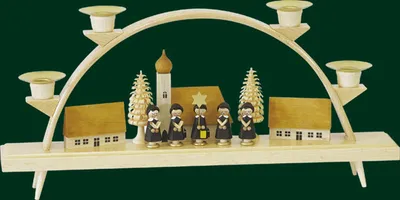 Obrázek produktu pro Svíčkový oblouk s vesnicí VxŠ= 15x32cm NOVINKA