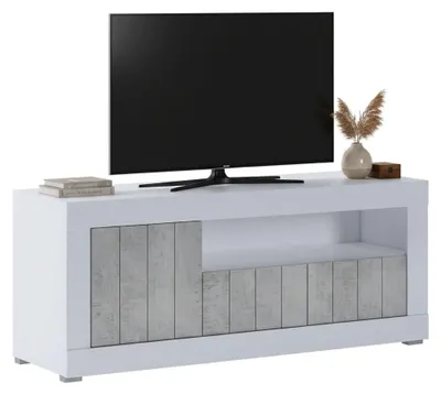Produktbild von Lucino - TV-Schrank, 137x42x56h cm Weiß, 3 Türen