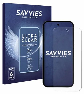 Produktbild von 6x Für Google Pixel 10a (case-friendly) Schutzfolie Savvies Displayschutz Display Schutz Folie Klar Transparent