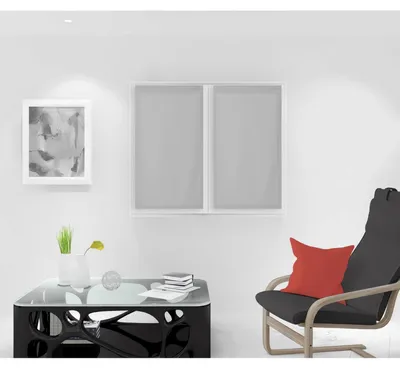 Vorhangpaar Polyester Grau 45x90 cm blickdicht