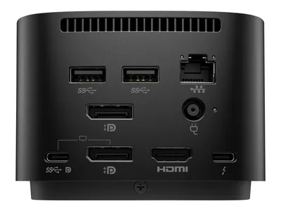 Produktbild von HP Thunderbolt Dockingstation 280W G4 mit Kombinationskabel, Kabelgebunden, Thunderbolt 4, Schwarz, Kensington, China, Thailand, Taiwan, Business