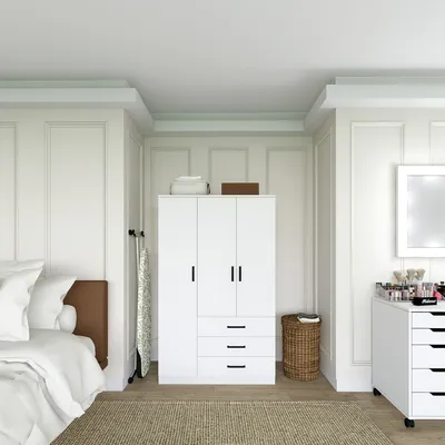 Image de Skye Decor, Easy 1600-52, blanc mat, armoire, 90 x 174,8 x 47 cm, 100 % PANNEAUX DE PARTICULES MÉLAMINÉS