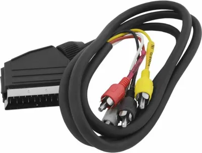 Image de Câble SCART vers 4x RCA Câble rond de 1,5 m
