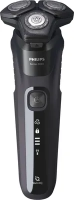Zdjęcie produktu dla Philips SHAVER Series 5000 S5588/26, Golarka rotacyjna, Czarny, SteelPrecision, SkinIQ, LED, SH71, 2 lat(a)