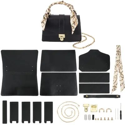 Produktbild von DIY Leder Tasche Bastelset für Frauen mit Nähmaterialien