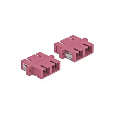 Produktbild von DeLOCK LWL Kupplung SC Duplex Buchse zu SC Duplex Buchse Multimode 4 Stück violett, SC, Weiblich/Weiblich, Violett, Einzelmodus, Keramik, 4 Stück(e)