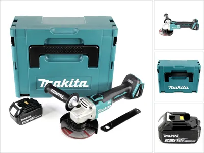 Zdjęcie produktu dla Makita DGA 504 F1J akumulatorowa szlifierka kątowa 18V 125mm bezszczotkowa + 1x akumulator 3.0Ah + Makpac - bez ładowarki