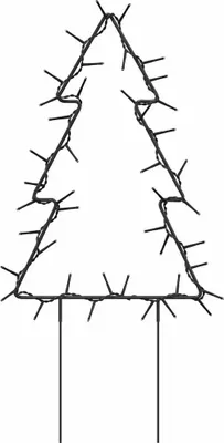 Imagen del producto de vidaXL: Árboles de Navidad con estacas para plantar, 3 unidades, 50 LEDs, 30 cm