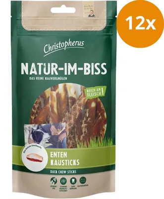 Produktbild von Christopherus Natur-Im-Biss Enten Kausticks 70 g, Snacks, Hund, Adult, Ente, 70 g