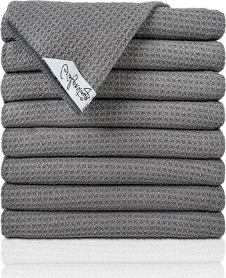 Produktbild von Küchentücher aus Mikrofaser, absorbierend, Waffelstruktur, , 50x70 cm - Geschirrtücher - Mikrofaser-Handtücher, Küchentücher, Anthrazit
