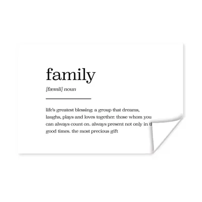 Produktbild von MuchoWow® Poster zitate - familie - Wörterbuch - Sprichwörter - Definition 60x40 cm - Schlafzimmerdekoration