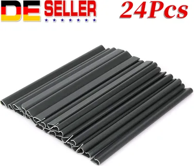 Produktbild von 24 Stück PVC Befestigungsclips Endclips Anthrazit Klemmschienen Klemmstreifen Für PVC Sichtschutzfolie Zaun Sichtschutzstreifen