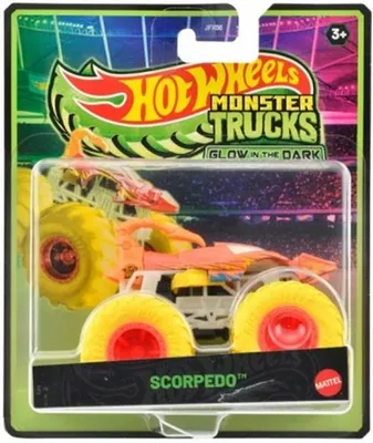 Obrázek produktu pro Hot Wheels SCORPEDO, monster truck, svítí ve tmě, měřítko 1:64