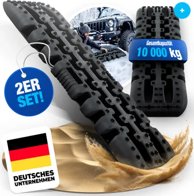 Produktbild von NTG Sandblech 2er Set Anti-Rutschblech aus Kunststoff mit extra starkem Gripp