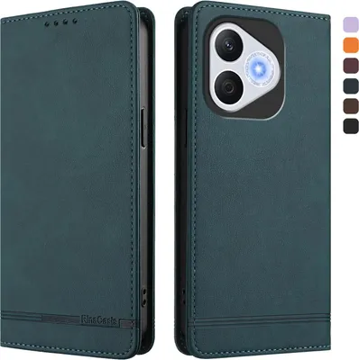 Produktbild von Hülle für Honor 400 Lite, Retro Kunstleder Ständer Klapphülle mit Kartenfächer und Magnetische Grün