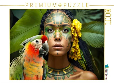 Produktbild von CALVENDO Puzzle Junge Frau | 1000 Teile Lege-Größe 64x48cm Foto-Puzzle für glückliche Stunden