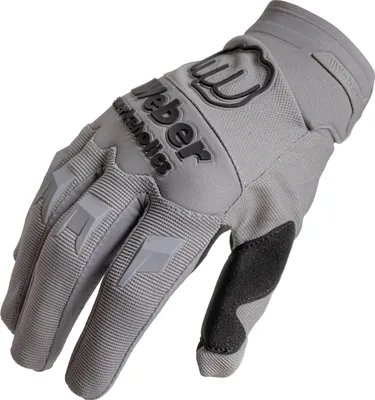 Produktbild von Weber #Werkeholics Motocross Handschuhe grau / schwarz XXL Motocross Motorradhandschuhe mit Fingerknöchelschutz gepolstert