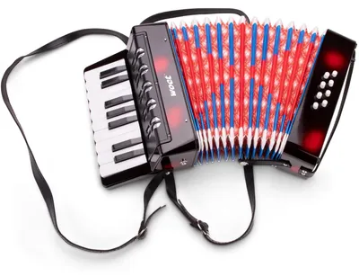 Produktbild von Akkordeon Kinderakkordeon Musikinstrument - Schwarz - Mit Notenbuch - Für Kinder