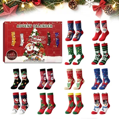 Adventskalender 2026 mit 12 Paar Weihnachtssocken