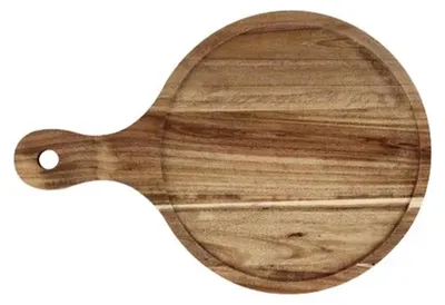 Productafbeelding van Rond Houten Dienblad voor Snacks en Gerechten