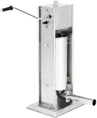 Produktbild von LEADZM Profi Wurstfüllmaschine aus Edelstahl , 5 Liter, Silber, Wurstfüller, Wurstpresse, Wurstmaschine Entlüftungsventil und Handkurbel